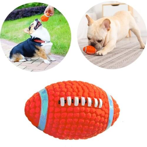 Safe Pet Chew Toys Bouncy Football Squeaker Floatable Puppy Ball Bite-resistant Dog Toys For Small Medium Large Dogs