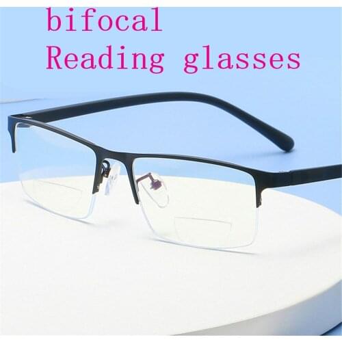 Bifocal Reading Glasses Women Men Far Near Anti Blue Light Presbyopic Glasses Unisex Magnification Eyewear Diopter +1.5 2.0 NX