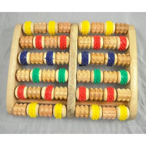Wooden Foot Roller Massager Reflexology for Stress