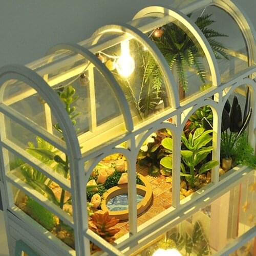 HX5D Children Playhouse Handmade Assembled DIY Cabin Model Cottage 3D Puzzles for Kid