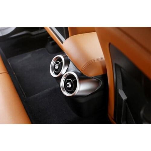 For Alfa Romeo Giulia 2017 2018 ABS Plastic Rear Row Air Conditioning Vent Cover Frame Trim Car Parts