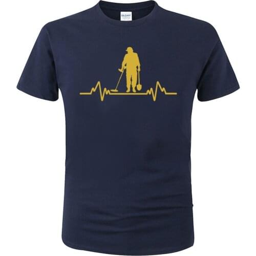 Metal Detector Heartbeat Detectorist T-Shirt cotton tshirt men summer fashion T Shirt