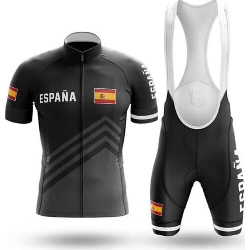 2021 Spain Summer Cycling Jersey Set Maillot Ropa Ciclismo National Bicycle Clothing MTB Bike Clothes Uniform Cycling Suit Bikes