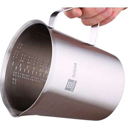 Measuring Cup with Scale Thick Stainless Steel 304 2000ml 1000ml 500ml Kitchen Baking Tea Large Capacity Baking Supplies