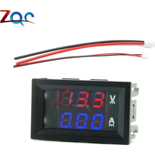 Mini Digital Voltmeter Ammeter DC 0 -100V / DC 7 -110 10A Voltage Current Meter Tester Detector 0.28" Dual LED Display Auto Car