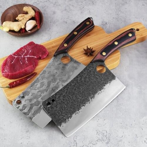 Stainless Steel 7.5'' Inch Chopping Knife Ultra Sharp Kitchen knife Meat Nakri Slicer Cleaver Pro Chefs Chopper Cooking knife