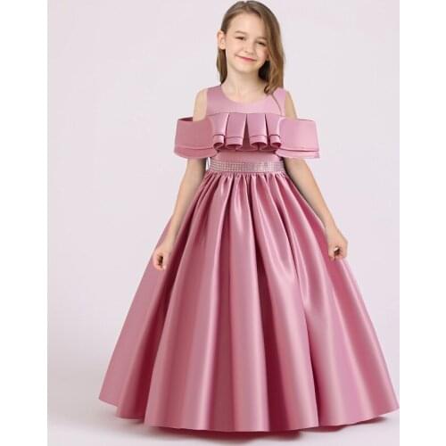 4-14 Years Formal Flower Girls Party Dress Kids Dresses For Girls Children Princess Elegant Wedding Dress Girl Evening Ball Gown