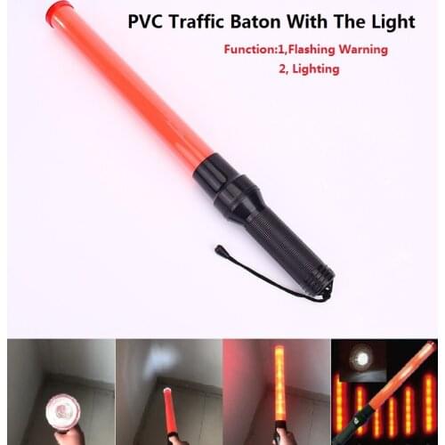 Outdoor Safety LED Traffic Baton With The Light Safety Signal Warning Flashing Fire Fluorescent Wand Baton