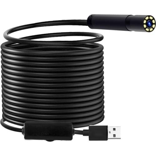 2/5/10m 1920*1080 HD Industrial Endoscope Borescope Inspection Camera Built-in 8pcs LEDs 8mm Lens IP67 Waterproof USB Endoscope