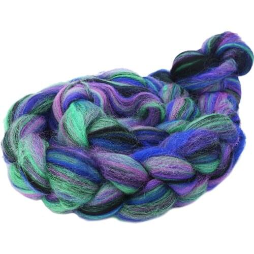 Mixed Colors Soft Wool Roving Bulky Thick Yarn Spinning Hand Knitting Thread Crochet Yarn for Hat Scarf Knitting 114g