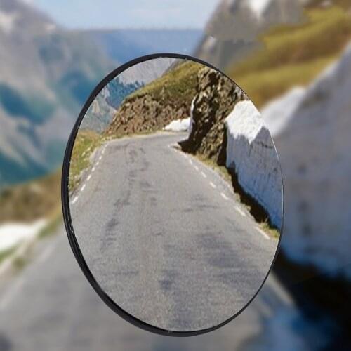 30Cm Wide Angle Security Road Mirror Curved for Indoor Burglar Outdoor Safurance Roadway Safety Traffic Signal Convex Mirror(Bla