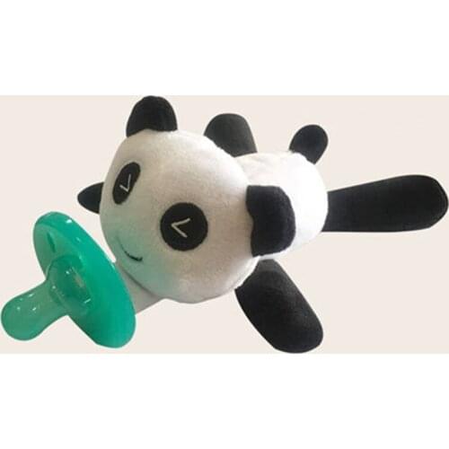 SOZZY Pacifier Tooth Gum Soft Plush Animal Toys Cartoon Infant Baby Silicone Pacifiers Nipples Teat Stuffed Animal Soothing Toys