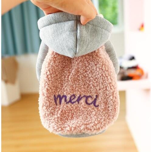 Dog Hoodies Outfit Winter Pet Coat Garment Lamb wool Warm Dog Clothes Puppy Clothing Yorkshire Pomeranian Poodle Costume Jacket