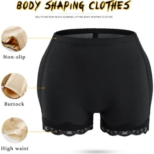 Women S-6XL Sexy Big Ass Hip Enhancer Padded Fake Butt Body Shaper Low Waist Trainer Slimming Booty Shorts Tummy Control Panties
