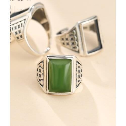 15*10mm 925 STERLING SILVER Semi Mount Bases Blanks base blank Pad rings ring Setting set diy men A5530