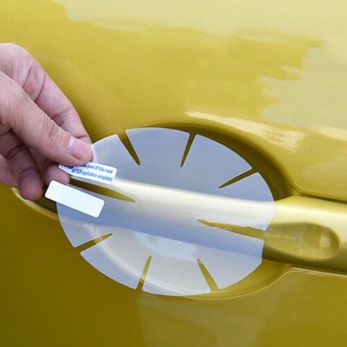 4Pcs Car Door Handle Wrist Film Sticker Protector Exterior Decor For Smart 451 453 fortwo forfour Car Universal Accessories