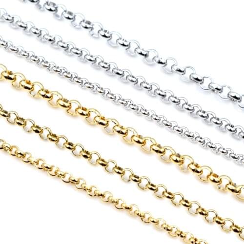 5 Meters/Lot Never Fade Stainless Steel BL O Style Necklace Chains For DIY Jewelry Findings Making Materials Handmade Supplies