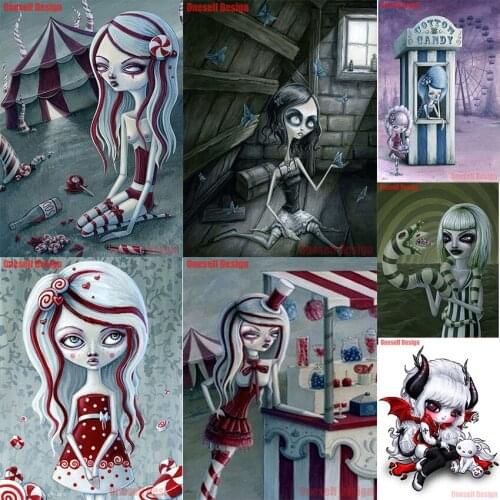 Diy 5d diamond embroidery full set cartoon girl 5d diamond painting full square/round cute girl 5d diamond mosaic sale best gift