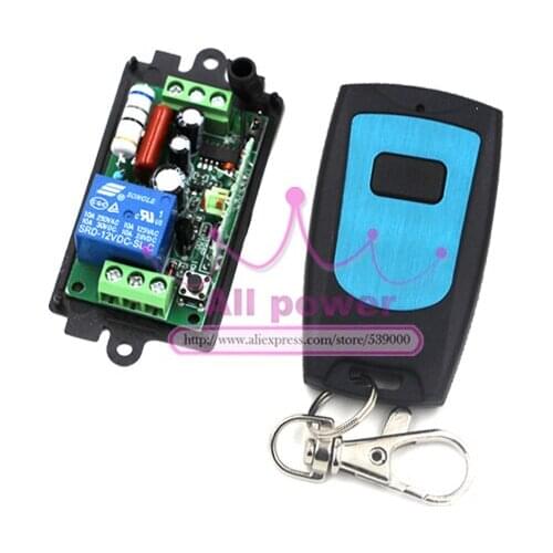 1Receiver&1Transmitter 220V 1CH RF Wireless Remote Switch Light Lamp LED SMD ON OFF Switch Wireless 10A Momenrary Toggle Latched