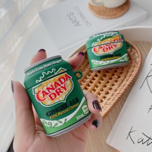 For AirPods 1 2 3 Earphone case AirPods Pro Case Ginger Ale Cute Soft drink PVC Headphone Cover Protect Wireless Headset cover