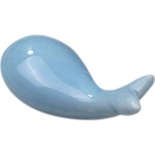 Cute Dolphin Shaped Chopsticks Holder Ceramic Ware Spoon Fork Stand Storage Rack Table Decoration