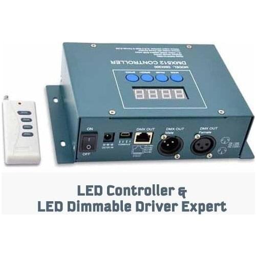 DMX300,DMX512 master controller with RF remote,can be re-programmed by software