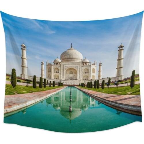 Taj Mahal Thailand Tapestry College Dorm Wall Hanging Tapestries for Living Room Bedroom Home Decor