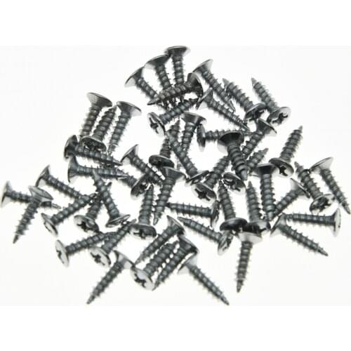 KAISH 50 Guitar Bass Pickguard Scratch Plate Screws Chrome