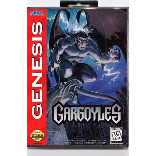 Gargoyles Game Cartridge 16 bit MD Game Card With Retail Box For Sega Mega Drive For Genesis