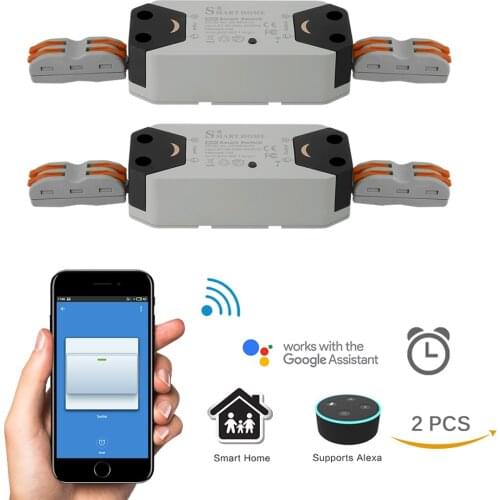Smart WiFi Switch Compact Splice Wire Conductors Cable Clamp Terminal Block Spring Connector Wall-In For Light Wire Connecting