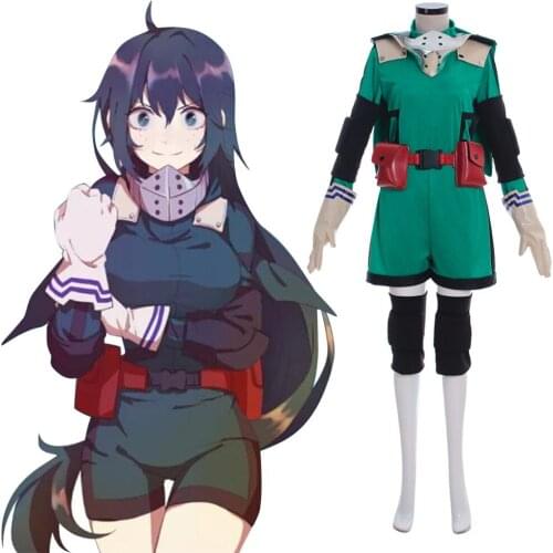 Cosplaydiy Anime My Hero Academia Boku no Hero Akademia Izuku Midoriya Cosplay Costume Women Version Jumpsuit Costume L320