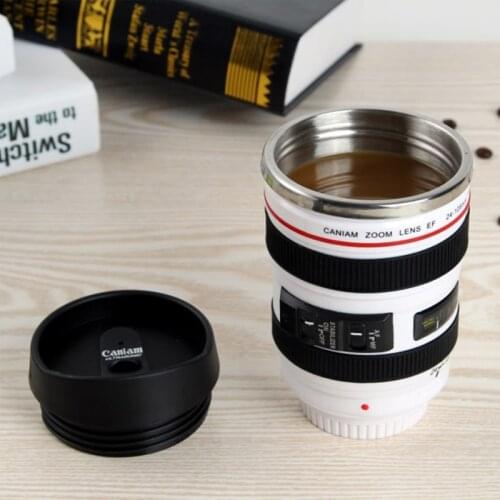 Creative Lifelike Stainless Steel Slr Camera Coffee Lens Mug Travel Milk Juice Coffee Tea Cup Thermo Mug Novelty Gifts