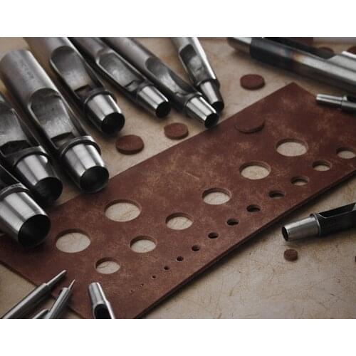 Leather Round Punch Durable Tungsten Steel Belt Punch Sharp Non-reamed Leather Punch