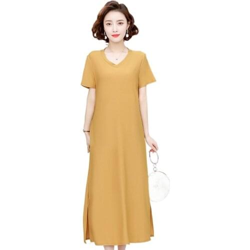 Summer Beach Dress Woman Dresses Plus Size Women Modal cotton Dress print Ladies Party Dress Female vestidos plus size M-4XL
