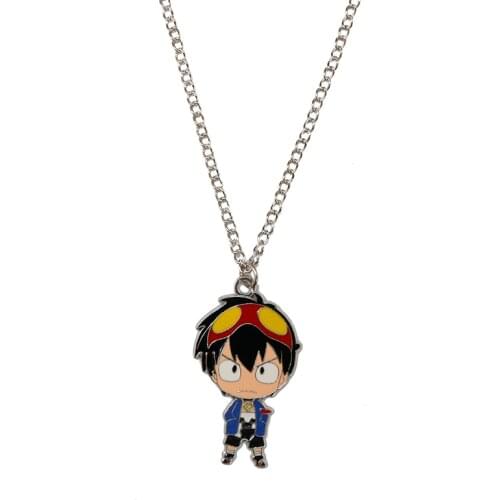 Tengen Toppa Gurren Lagann Tengentoba Gulenlagan Simon Pendant Necklace Cartoon Figure Enamel Metal Necklace For Men Women