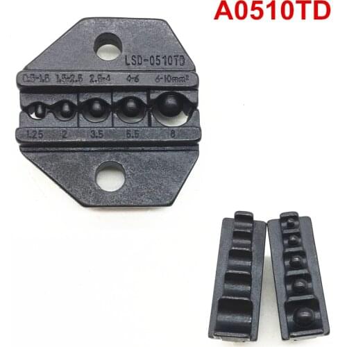 Crimp die set A0510TD crimping jaws for non-insulated cable lugs terminals 22-8AWG 0.5-10mm2