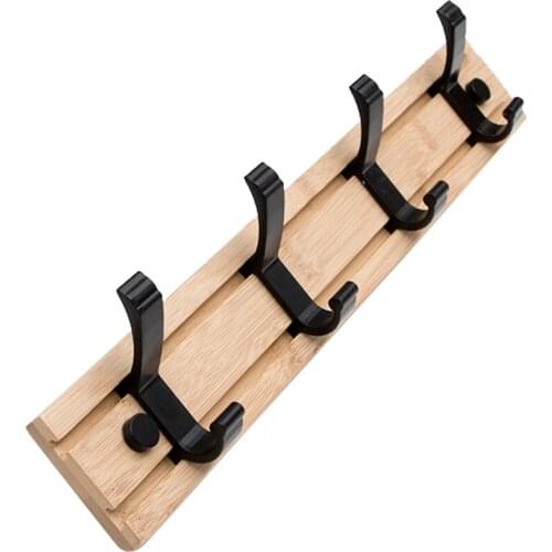 Nordic Style Bedroom Coat Rack Clothes Hanger Hooks Closet Wooden Hat Racks Coat Hanger Wall Hook Multi-Function Storage Hook St