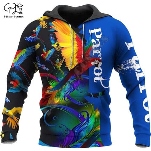 PLstar Cosmos Animal Bird Parrot Pigeon Funny NewFashion Long Sleeve Streetwear casual 3DPrint Zip/Hoodies/Sweatshirts/Jacket 10