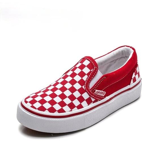 2021 New Childrens Canvas Shoes Plaid Boys and Girls Pedal Lazy Shoes Fashion Low-cut Cloth Shoes Fashion Shoes Flats Student