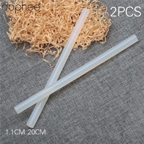 Dophee 11x200mm Hot Melt Glue Sticks Transparent Glue Sticks for Glue Gun Multifunctional Adhesive Sticks Repair Tools Kit 2PCS