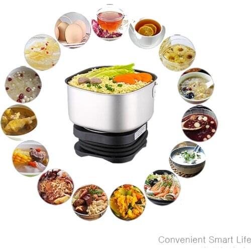 Portable Mini Rice Cooker Electric Boiled Egg Travel Cooker Universal 110V 220V Hot Pot Aluminium CE RoHS