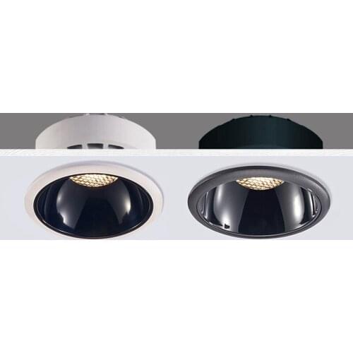 Anti-glare Recessed Ceiling Downlight lamp 7W 9W 12W 15W 18W 24W honeycomb cob led spot lights Ceiling Fixtures Lighting 85-265V