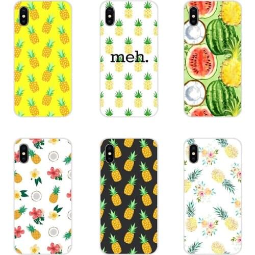 Transparent Soft TPU Case Watermelon pineapple tropical fruit For Samsung Galaxy A3 A5 A7 A9 A8 Star A6 Plus 2018 2015 2016 2017
