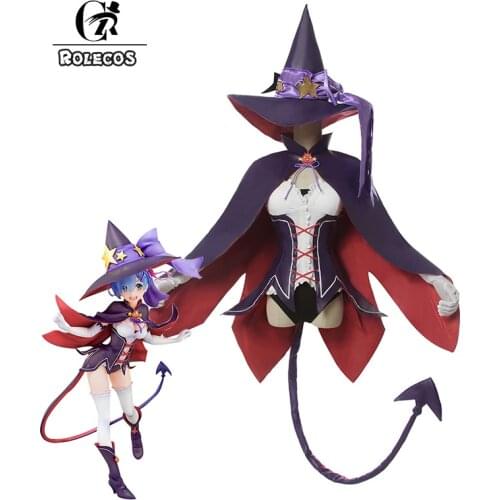 ROLECOS Anime Rem Re:Life in a different world from zero Cosplay Rem Halloween Costume Women Anime Re zero Cosplay Full Set