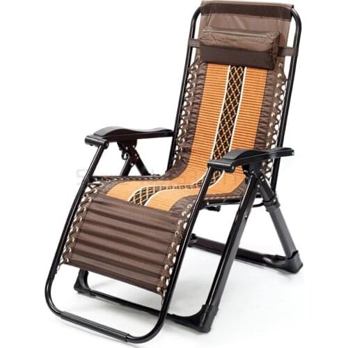 Folding ice silk lounge chair lunch break chair backrest lazy leisure office beach chair household chair