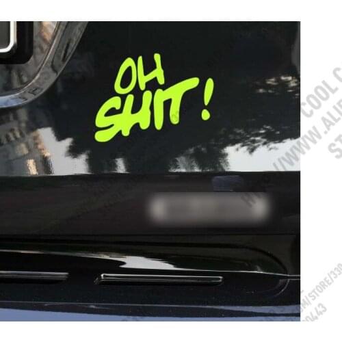 3 Colors Funny Comedy Car Stickers OH SHIT! Car Decal for All Car exterior accessories