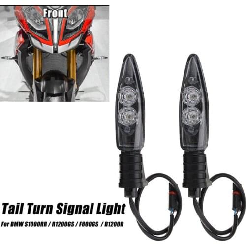 2pcs LED Front Turn Signal Lights Indicators Motorcycle Bike For BMW S1000RR R1200GS HP4 ADVENTURE K1300 R R800GS F 800 R F800R