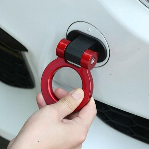 Universal Car Ring Track Racing Style Tow Hook Look Decoration Red Automobile Accessories Car Hook Tools