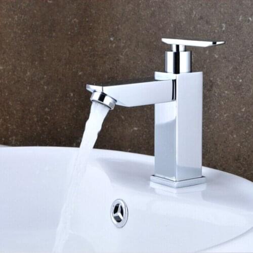 X5003B3 - Luxury Chrome Finish Brass Square Cold Water Tap