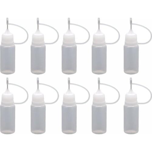 10Pcs 10ml Epoxy Resin Mold Small Gaps Coloring Bottles With Syringe Needle Handling Resin Colorant Details Craft Tools